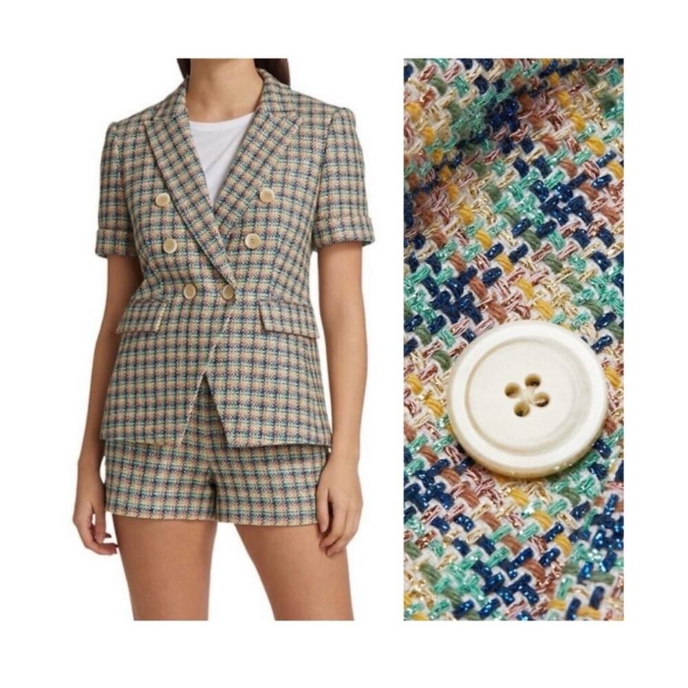 Veronica Beard 2 Piece Colorful Matching Set Jenny Dickey Jacket & Kimm Shorts